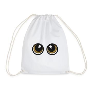 cute eyes look gift facial expressions cute baby - Drawstring Bag - white - Front