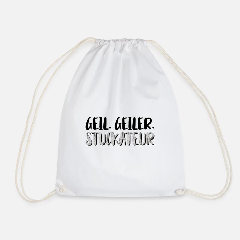 Stuckateur Gipser Stukkateur Verputzer Geschenk - Turnbeutel - Weiß