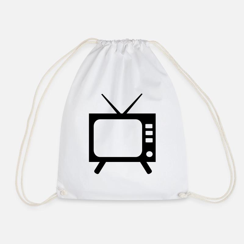 Fernseher - Turnbeutel - Weiß