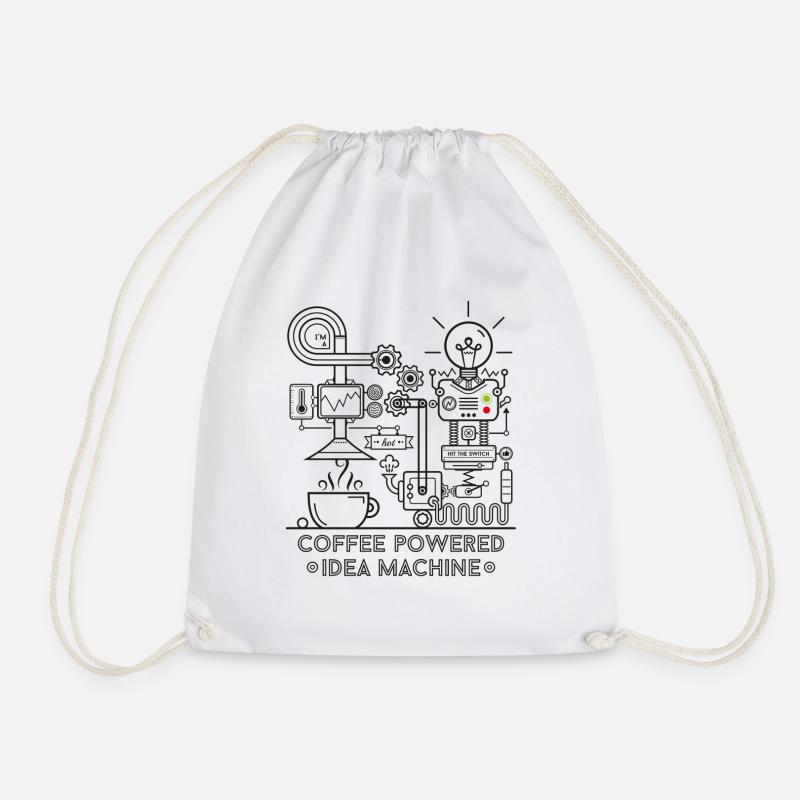 Coffee powered - black - Turnbeutel - Weiß