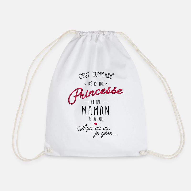 Princesse et maman a la fois, c'est compliqué - Sac de sport léger - blanc
