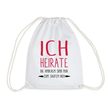 ich Heirate - Turnbeutel - Weiß - Vorne