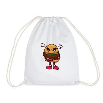 Burger Dampf ablassen Geschenk Geschenk fettig - Turnbeutel - Weiß - Vorne
