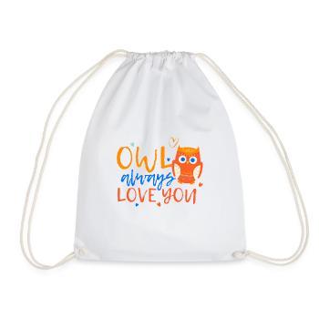 Chouette - t'aime toujours comme prédateur animal - Sac de sport léger - blanc - Devant