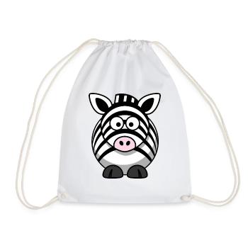 Zebra Cartoon - Sac de sport léger - blanc - Devant