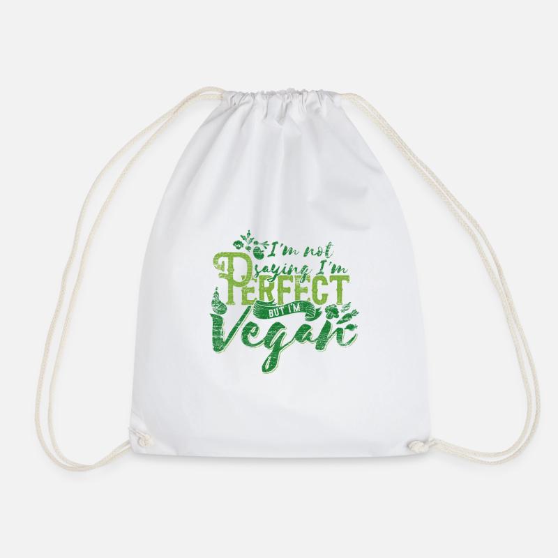 Vegetarier Herz Tier Hunger Geschenk Vegan Fleisch - Turnbeutel - Weiß