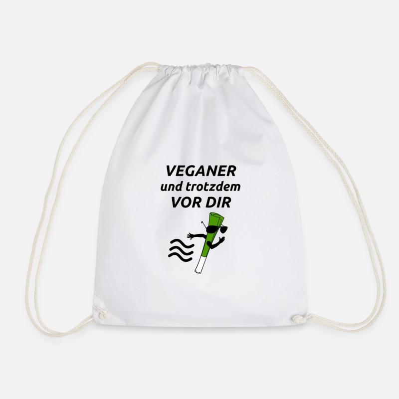 Veganer vor dir Spruch Vegan Vegane Ernährung - Turnbeutel - Weiß