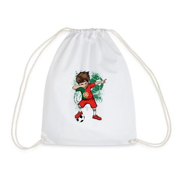 PORTUGAL Football World Cup national team Dab - Drawstring Bag - white - Front