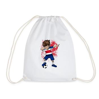COSTA RICA National Team Soccer World Cup - Drawstring Bag - white - Front