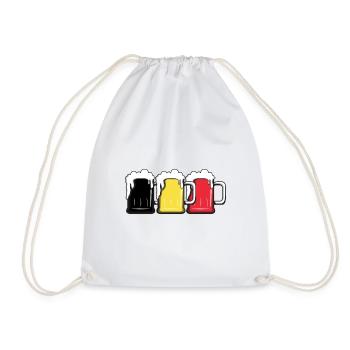 Belgique - Coupe du Monde - Cadeau - Bière - Sac de sport léger - blanc - Devant
