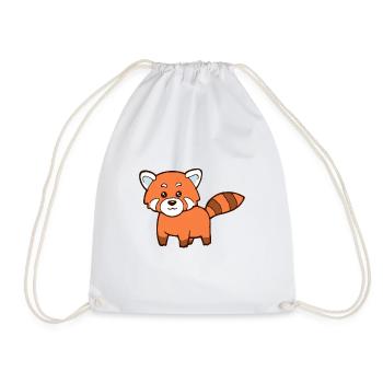 Süßer Katzenbär Roter Panda Red Panda - Turnbeutel - Weiß - Vorne