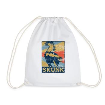 Skunk puant animal cadeau vintage forêt nature - Sac de sport léger - blanc - Devant