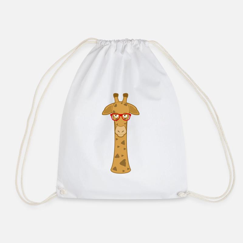 Giraffe graphics - Drawstring Bag - white