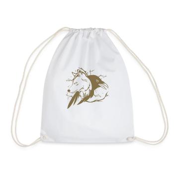Corbeau loup - Sac de sport léger - blanc - Devant