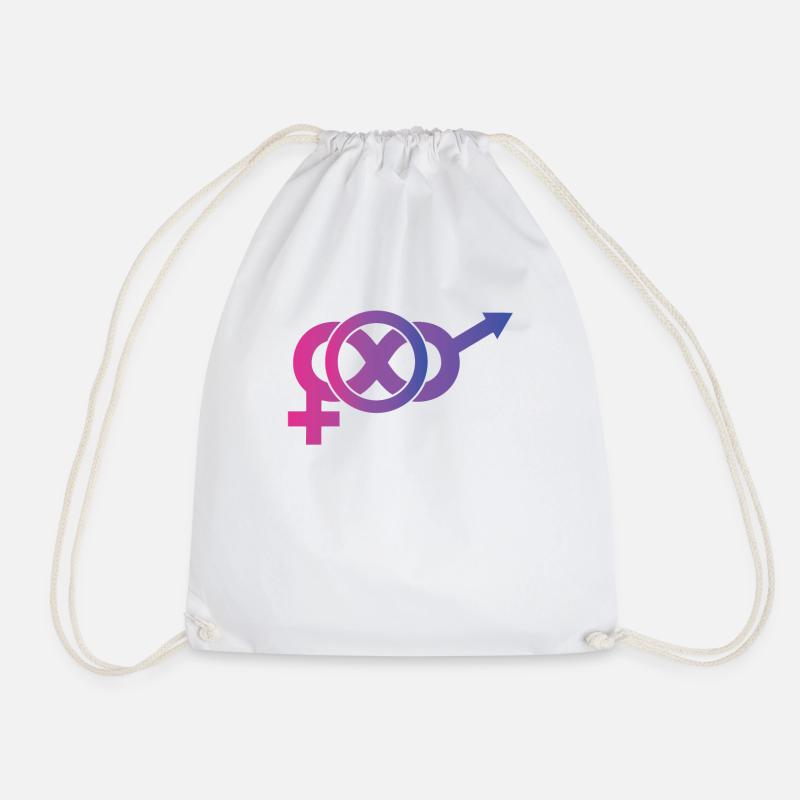 Bisexuell T-Shirt - Bisexuell - Bi - LGBT - CSD - Turnbeutel - Weiß