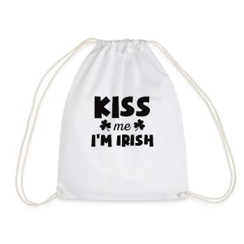 Cool Embrassez-moi je suis T-shirt irlandais - Sac de sport léger - blanc - Devant