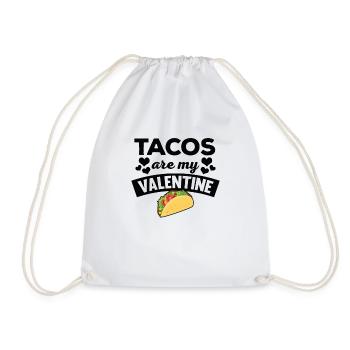 Lustige Tacos sind mein Valentinsgruß-T-Shirt - Turnbeutel - Weiß - Vorne