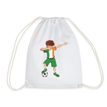 Dab Dabbing Irlande football joueur de maillot de football - Sac de sport léger - blanc - Devant