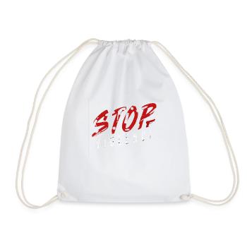 Cool Stop Violence - Anti Gun Violence Shirt - Turnbeutel - Weiß - Vorne