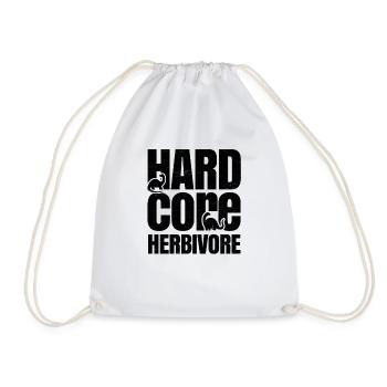 Hardcor e Herbivore, Pflanzenfresser, Dino, - Drawstring Bag - white - Front