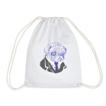 Dogs Professor Dog Dogs Gift - Drawstring Bag - white - Front