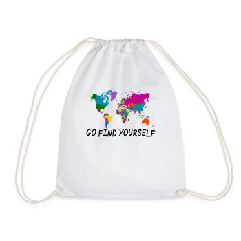 Go find yourself - Drawstring Bag - white - Front