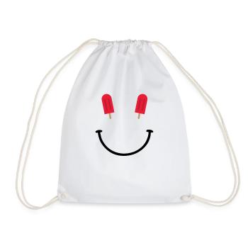 Smiley à la crème glacée - Icecream - Sac de sport léger - blanc - Devant