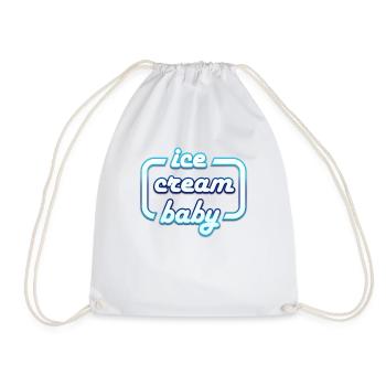Bébé crème glacée - chemise d'été - Sac de sport léger - blanc - Devant