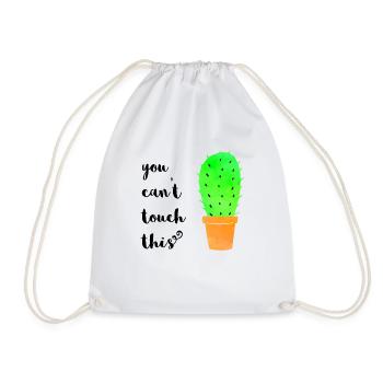 Vous ne pouvez pas toucher à ceci - Cactus - Sac de sport léger - blanc - Devant