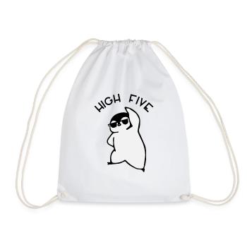 High Five - Penguin - Turnbeutel - Weiß - Vorne