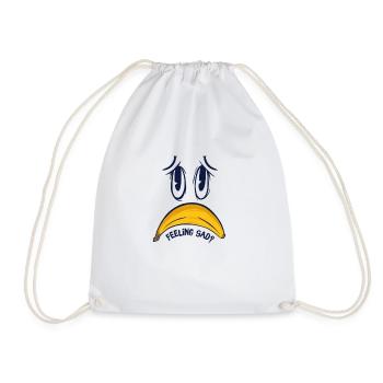 Bananen-Geschenk, das trauriges Gesichtshemd glaubt - Turnbeutel - Weiß - Vorne