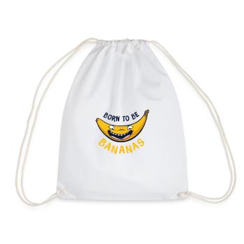 Bananen-Geschenk geboren, um verrücktes Hemd der Bananen zu sein - Turnbeutel - Weiß - Vorne