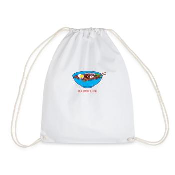 RAMEN LIFE NOODLE LOVER - Drawstring Bag - white - Front