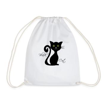 Chat noir - Sac de sport léger - blanc - Devant