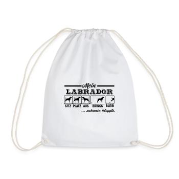 Labrador Retriever - Turnbeutel - Weiß - Vorne