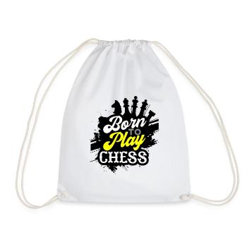 Né pour jouer aux échecs - Sport Gift - Sac de sport léger - blanc - Devant