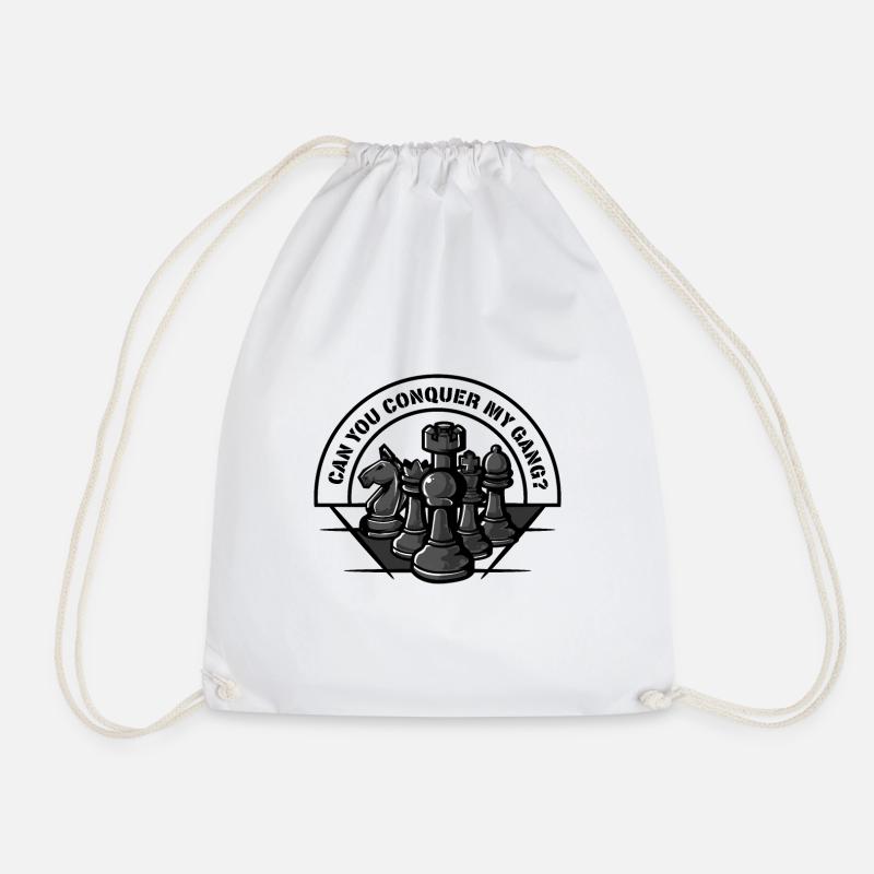 Can you conquer my gang? Sport Gift - Drawstring Bag - white