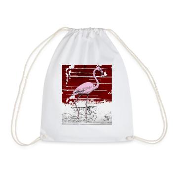 Flamant rose - Sac de sport léger - blanc - Devant