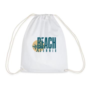 Beach summer outfit T-shirt - Drawstring Bag - white - Front