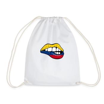 Kolumbien Fußball Geschenk Colombia Fan Sexy - Turnbeutel - Weiß - Vorne