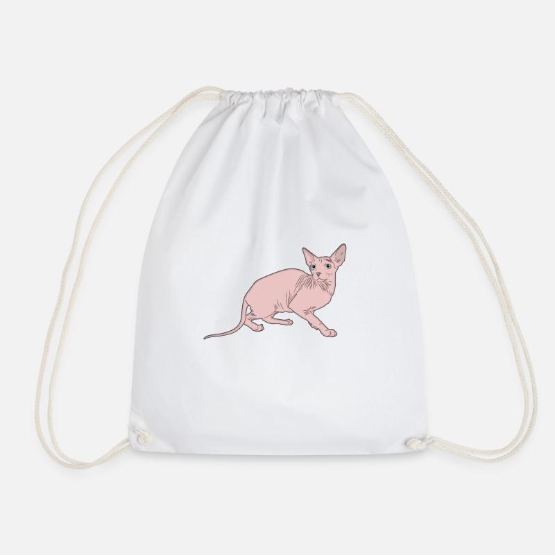 Chat Sphynx - Sac de sport léger - blanc