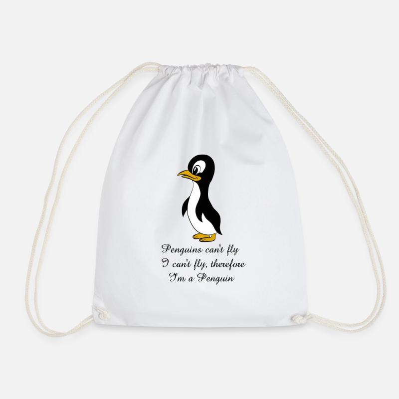 Pinguin Sprüche - Turnbeutel - Weiß