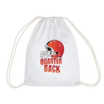 Quarterback American Football Gift Touchdown - Drawstring Bag - white - Front