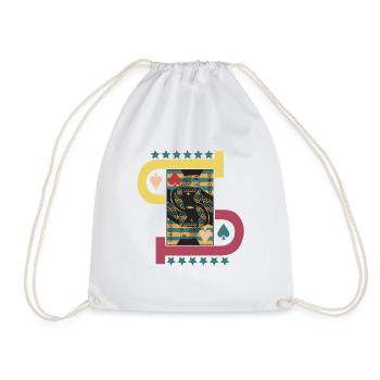 Pik Bube carte à jouer - Sac de sport léger - blanc - Devant
