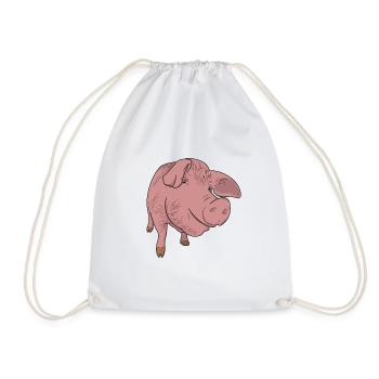porc - Sac de sport léger - blanc - Devant