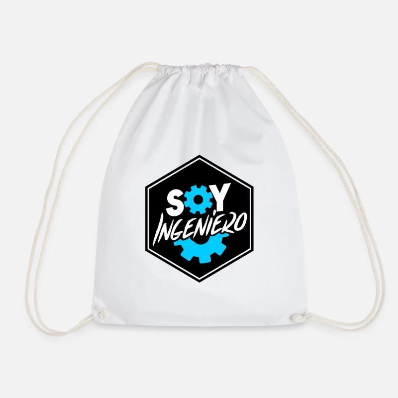 I am an engineer - Drawstring Bag - white