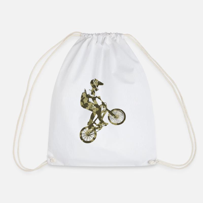 BMX camouflage vert - Sac de sport léger - blanc