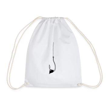Heart hook love - Drawstring Bag - white - Front