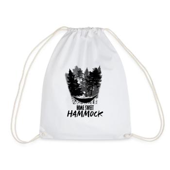 Hammock holiday t-shirt gift - Drawstring Bag - white - Front