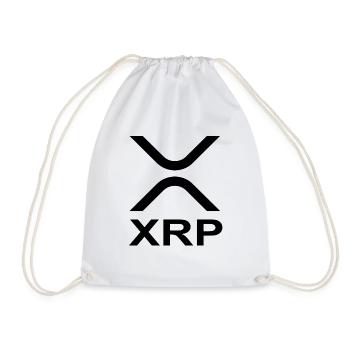 XRP logo crypto bitcoin ripple saying gift - Drawstring Bag - white - Front